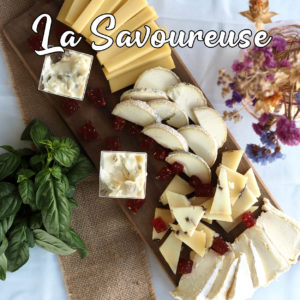 planche apéro LA SAVOUREUSE, apéro des halles, Angers, fromages délicieux et pâte de fruit succulente !